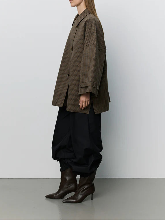 Sofie Schnoor S263410 Selina oversized check coat brown