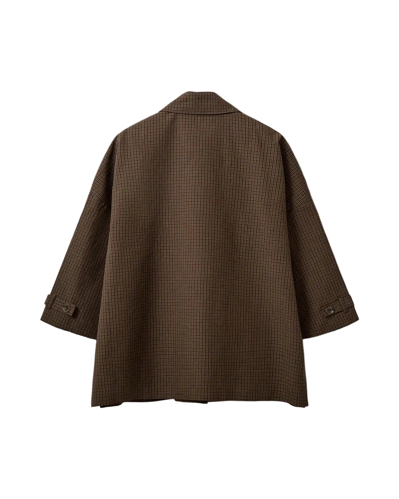 Sofie Schnoor S263410 Selina oversized check coat brown