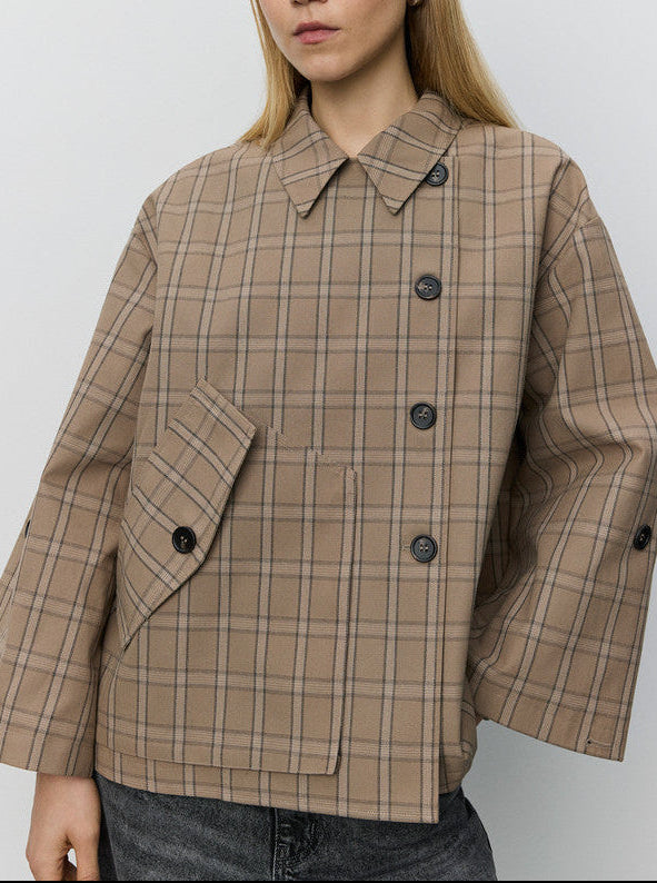 Sofie Schnoor SNOS767 Agatha check jacket light brown