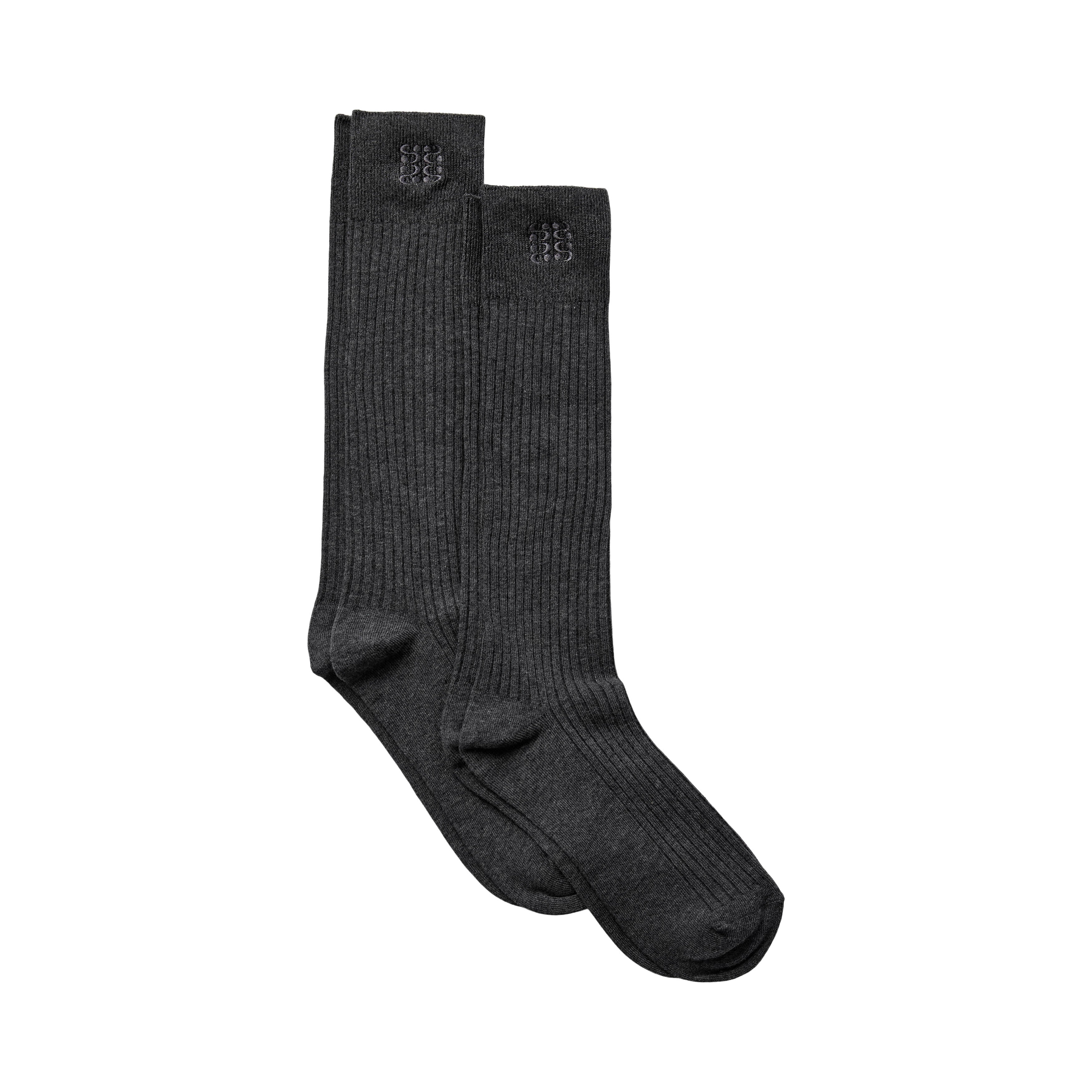 Sofie Schnoor SNOS937 Beatha knee sock x 2 d grey melange