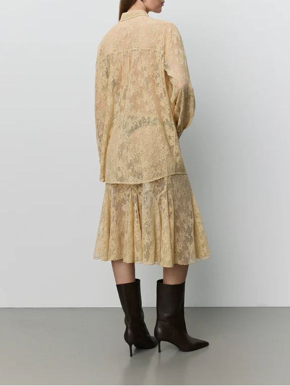 Sofie Schnoor S263295 Sylvine dressed lace shirt sand