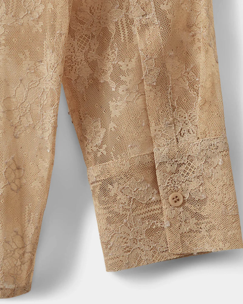 Sofie Schnoor S263295 Sylvine dressed lace shirt sand