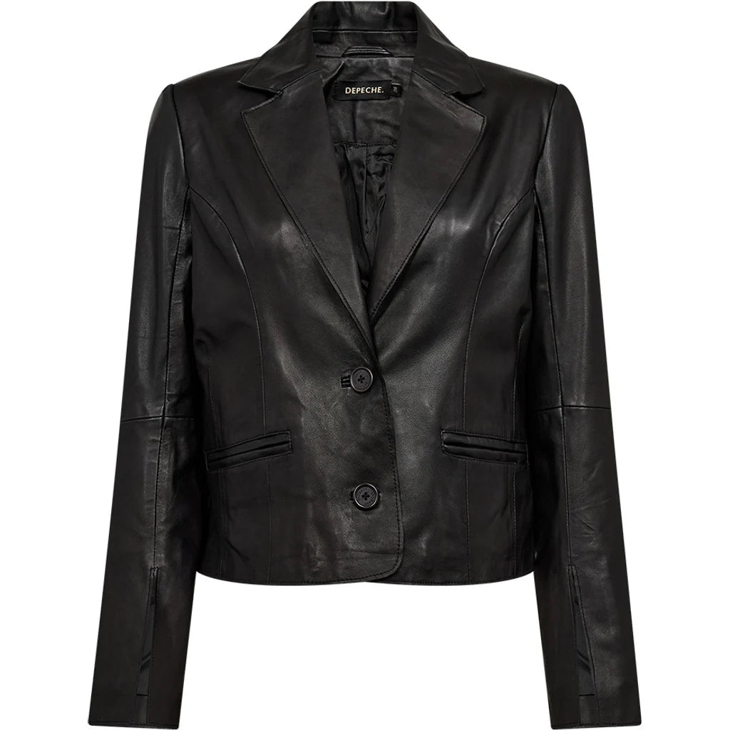Depeche 51416 Savanna leather blazer black
