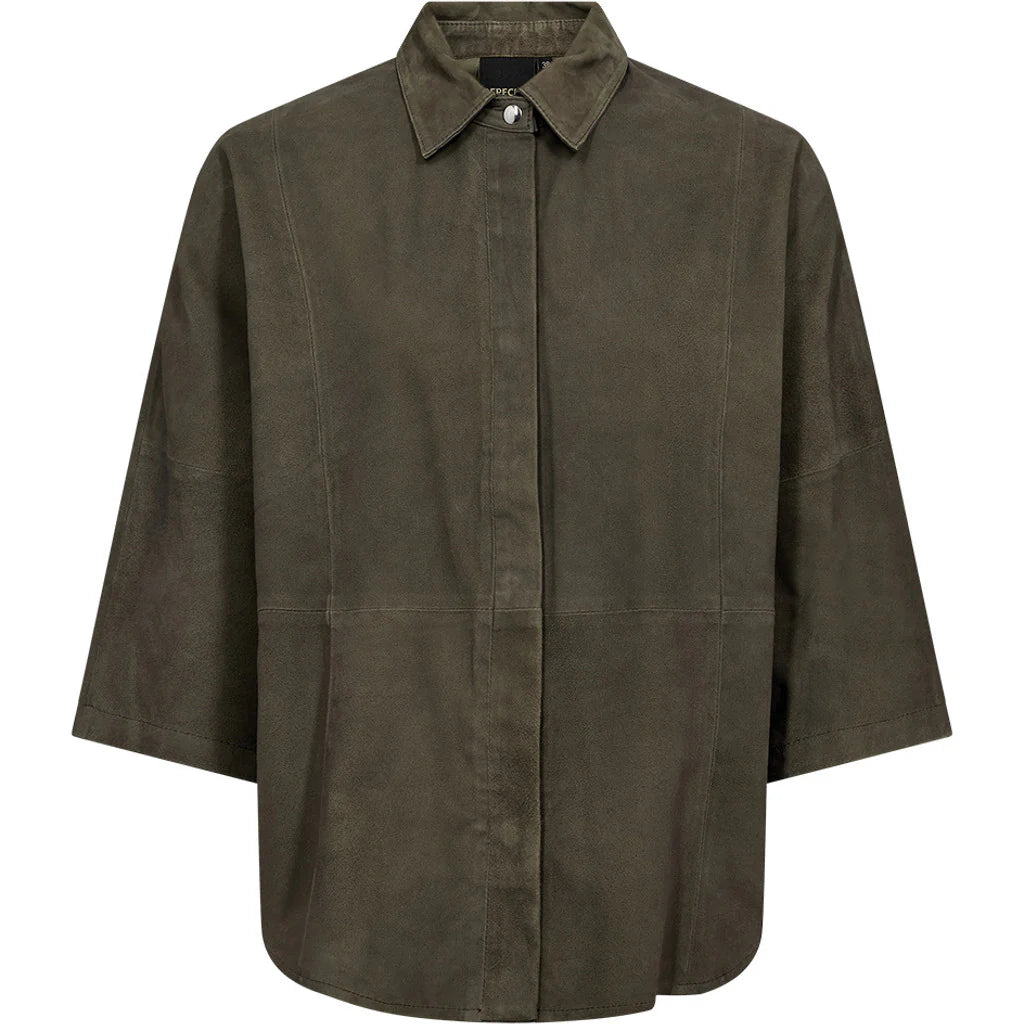Depeche 51412 Tenna shirt suede khaki