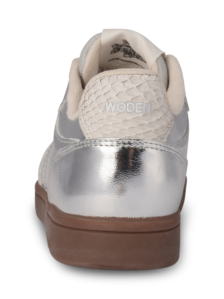 Woden WL598 Bjork leather sneaker silver