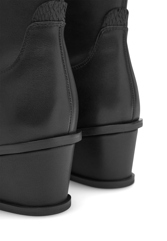 Woden WS184 Ann leather støvle black
