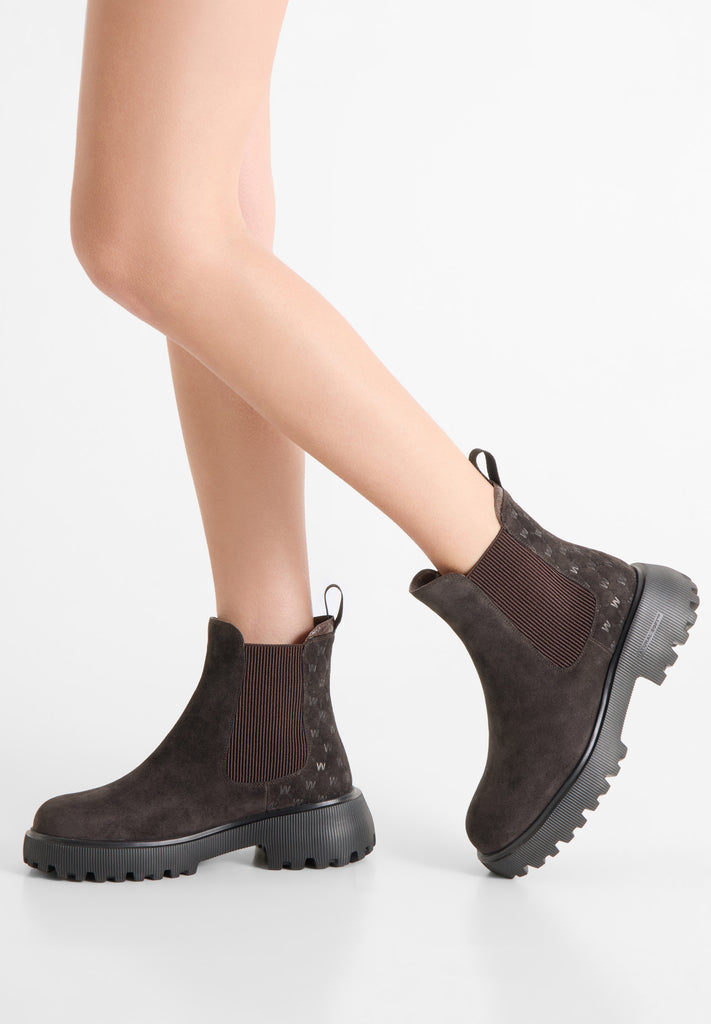 Woden WS194 Aya warm boots chocolate