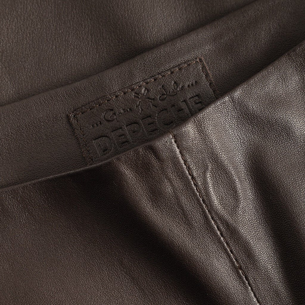 Depeche 50896 Ava pants flare leather chocolate