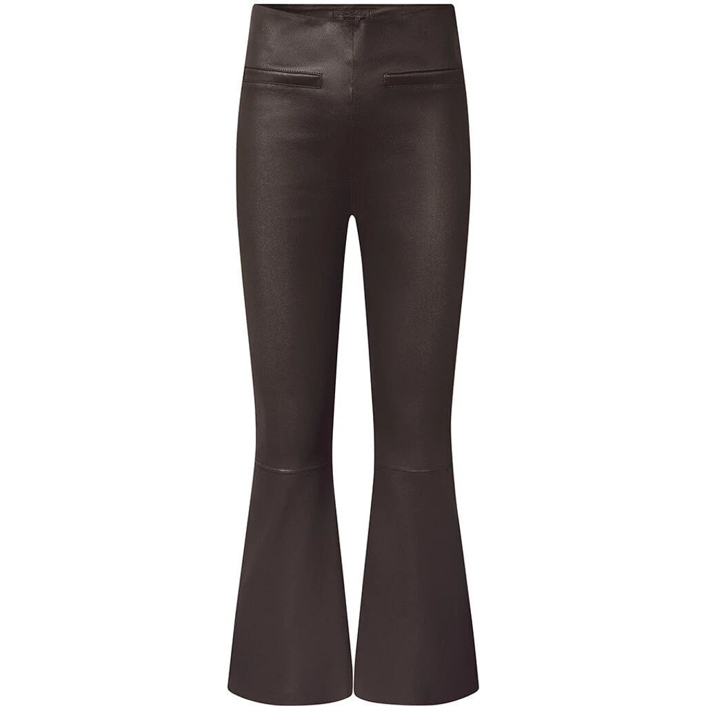 Depeche 50896 Ava pants flare leather chocolate