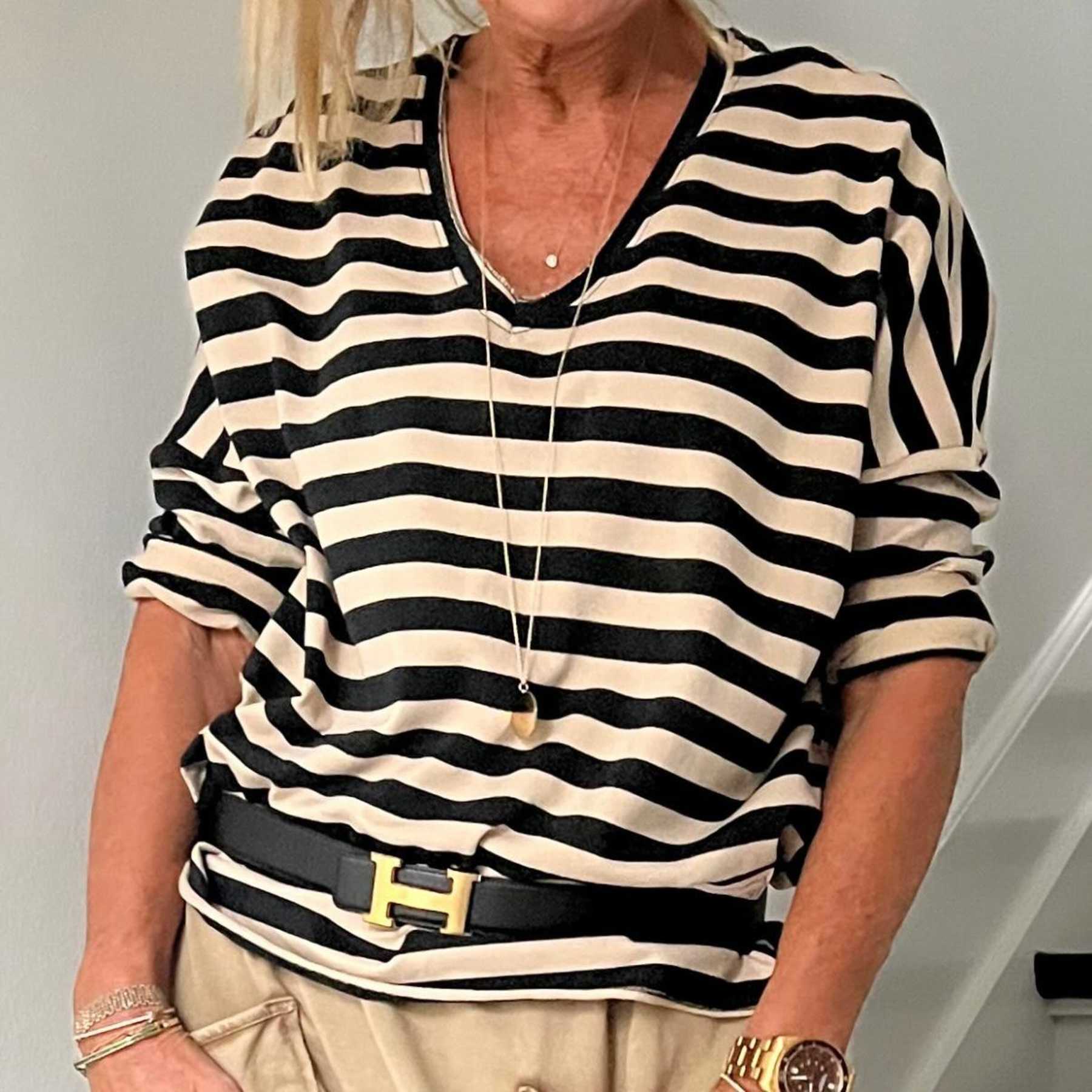 CABANA Living 3497 Garda blouse stripe black