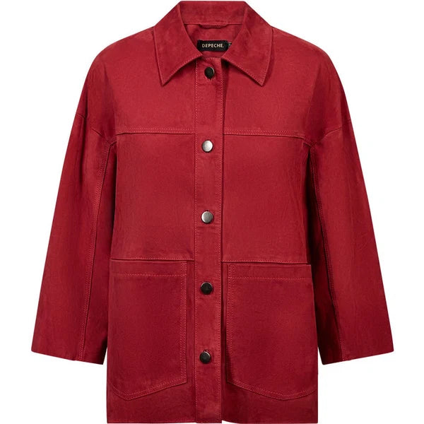Depeche 51426 tonja oversize shirt suede red
