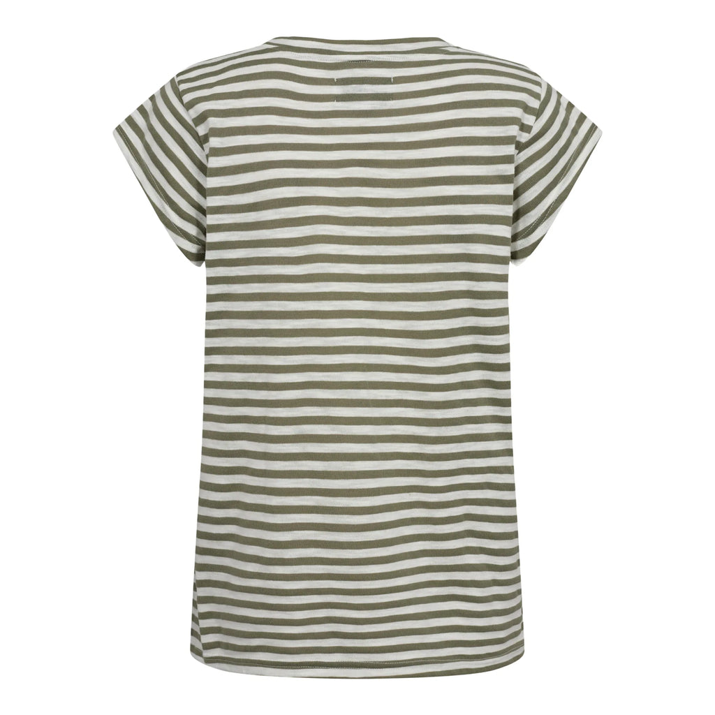 Liberte 21668 Ulla t-shirt Army White Stripe