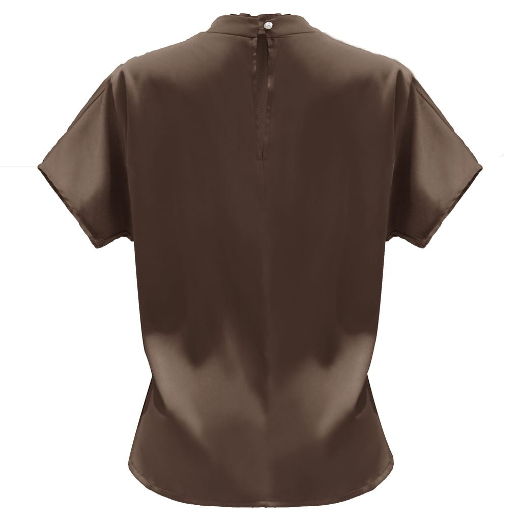 Liberte 22379 Pip SS pearl blouse brown