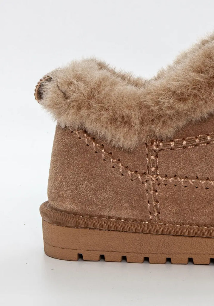 Duffy 73-05801 short teddy boots taupe