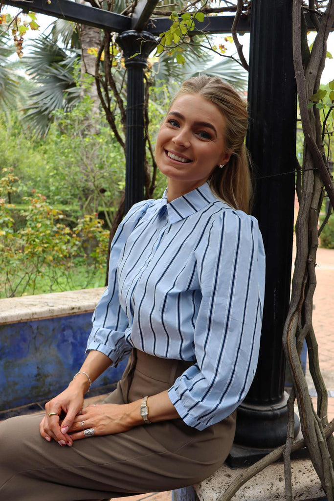 Liberte 21249 Flora blouse stripe light blue