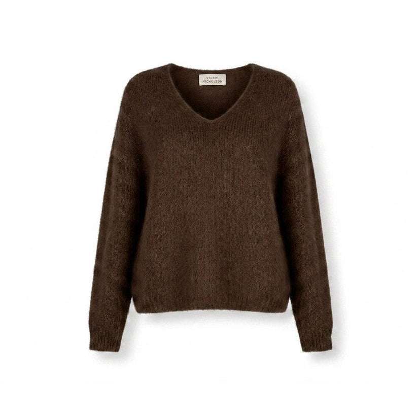 OM-HU 2616 Mona mohair knit brown