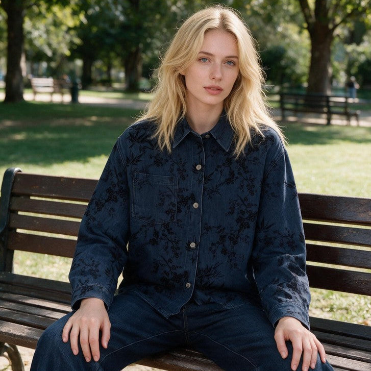 OM-HU Myrinne 226605 shirt denim blue