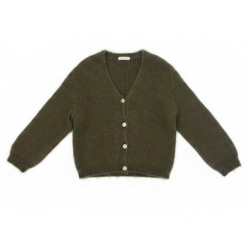 OM-HU 2617 Monsa mohair cardigan kaki
