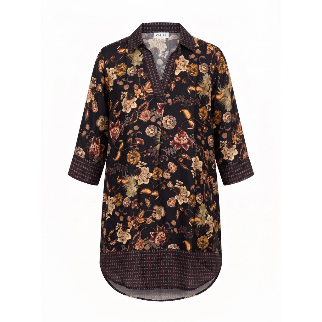 OM-HU 6615 Diva dress flower black
