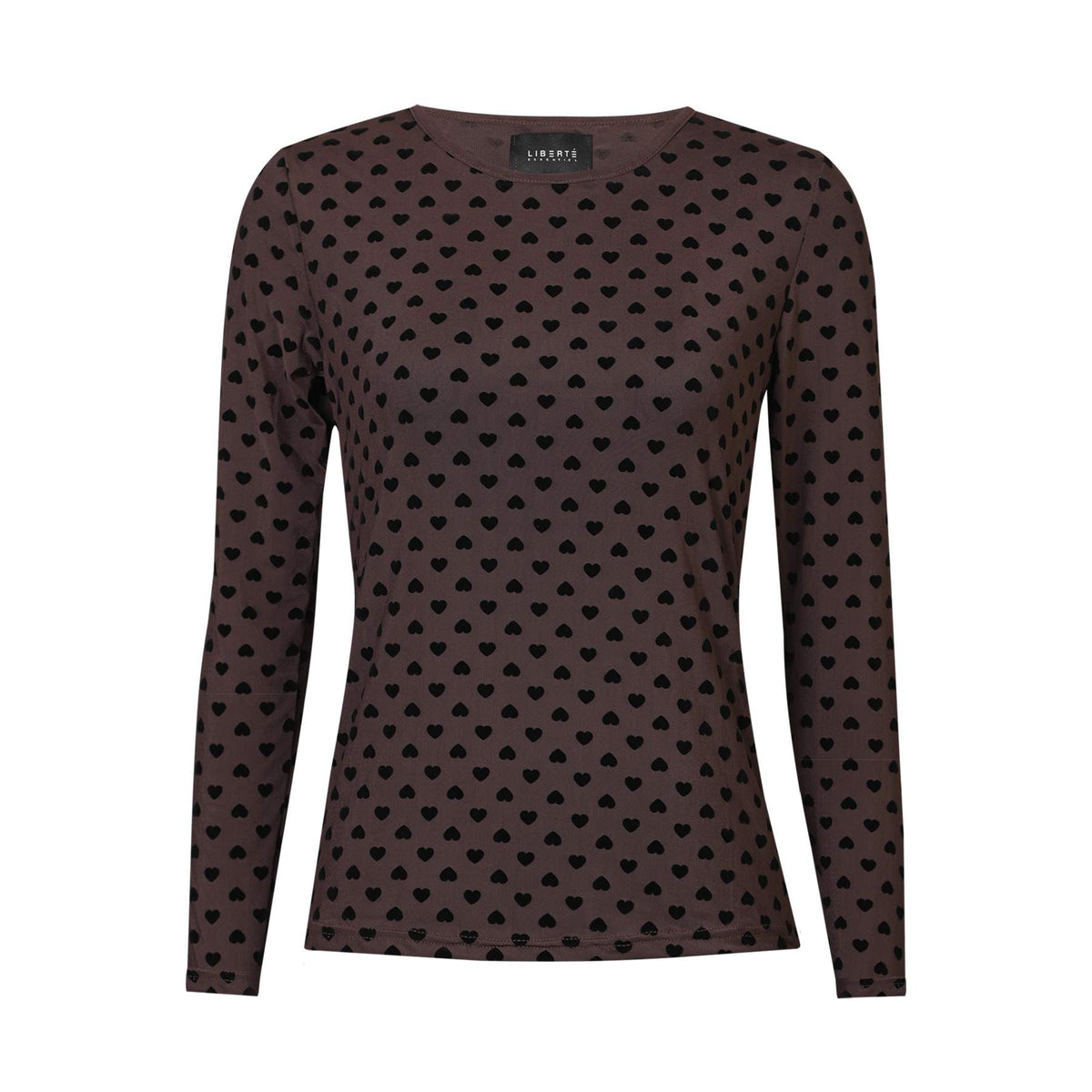 Liberte 22081 mesh top LS brown medium heart