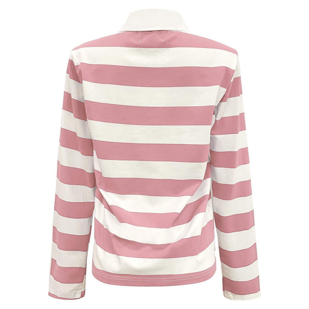 Liberte 22145 Polo LS shirt stripe rosa