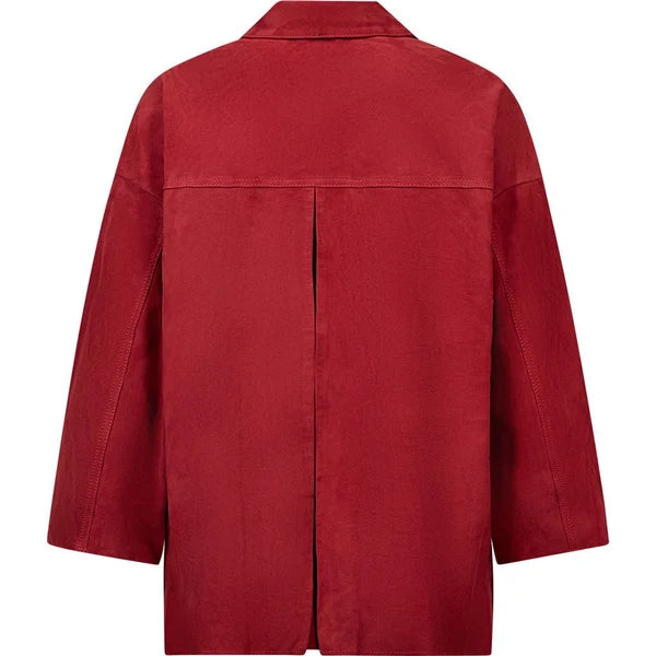 Depeche 51426 tonja oversize shirt suede red
