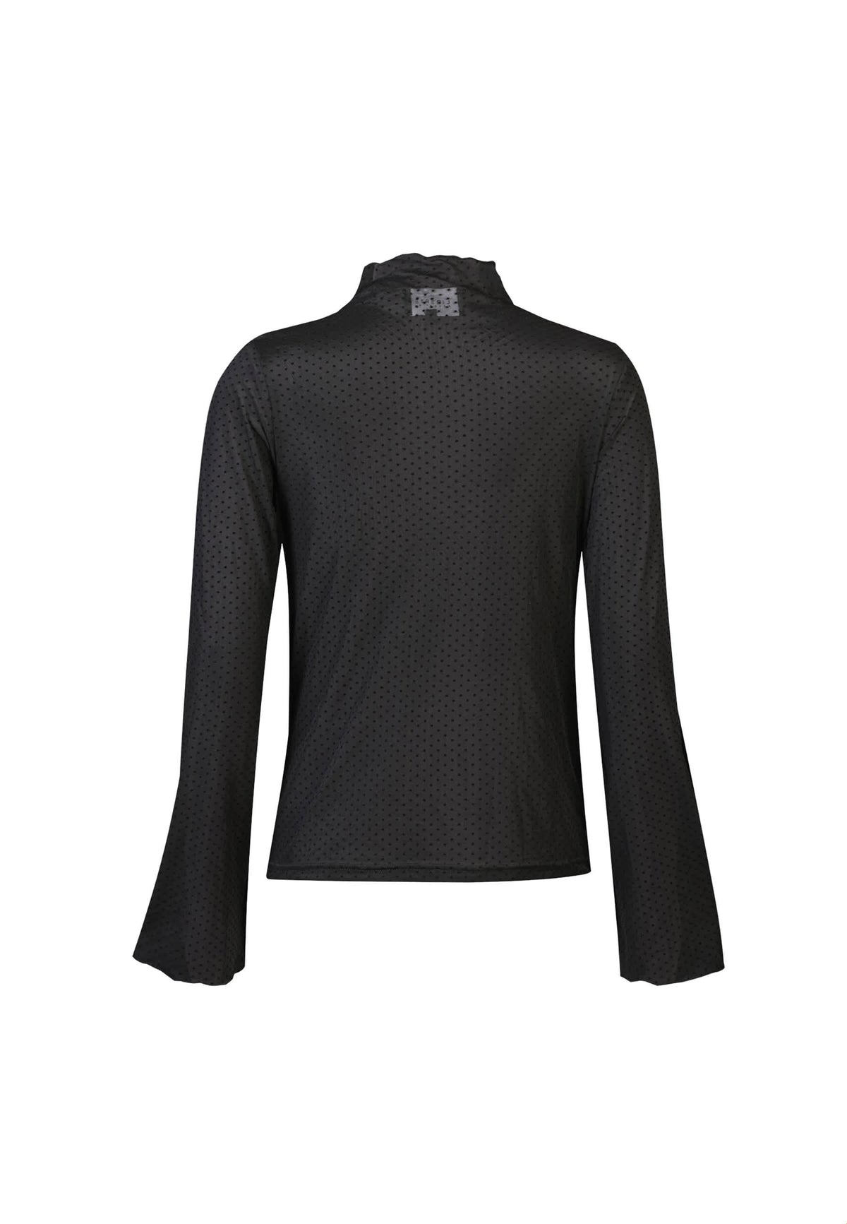Liberte 22486 mesh top LS trompet black small dot