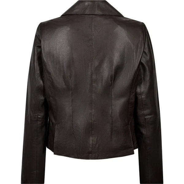 Depeche 51416 Savanna leather blazer chcolate