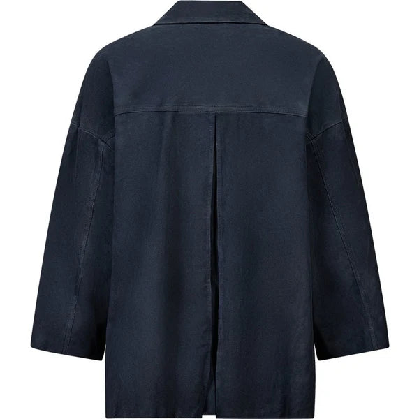Depeche 51426 tonja oversize shirt suede ocean