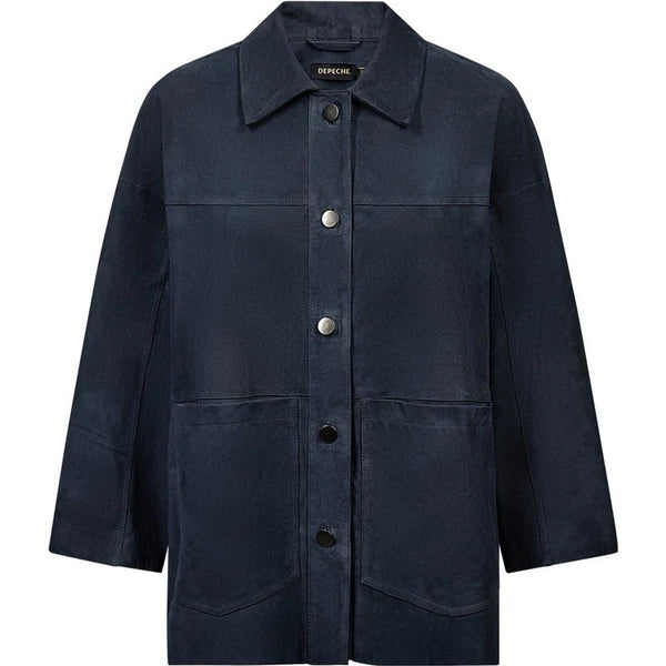 Depeche 51426 tonja oversize shirt suede ocean
