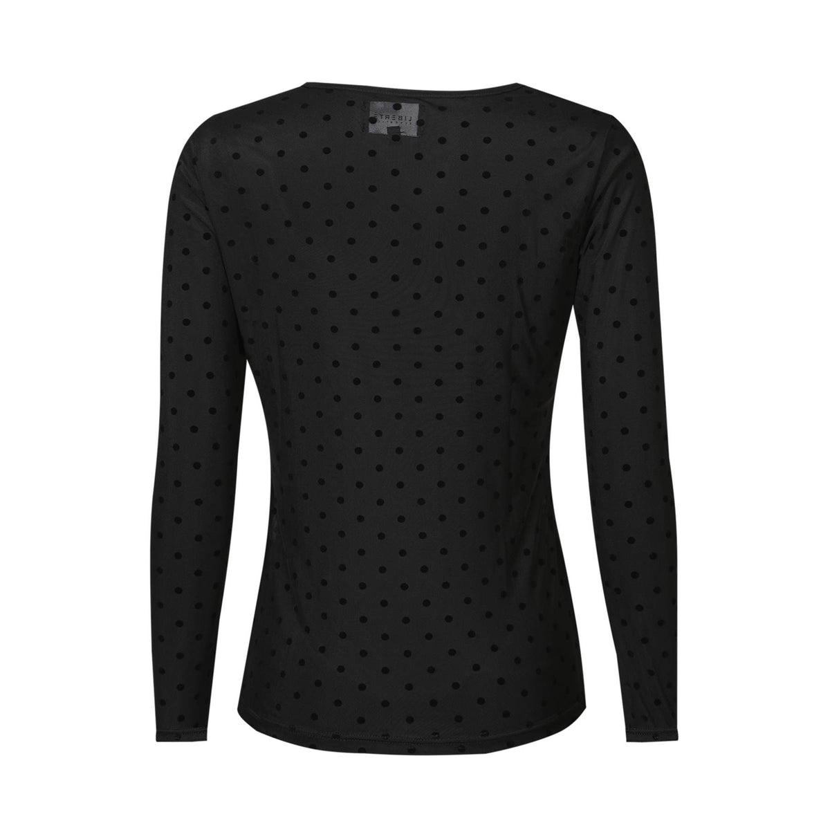 Liberte 22069 mesh top LS black medium dot