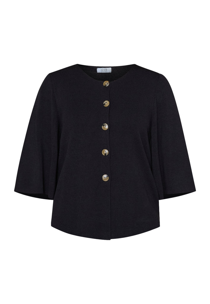 Love & Divine love1490 strik cardigan black