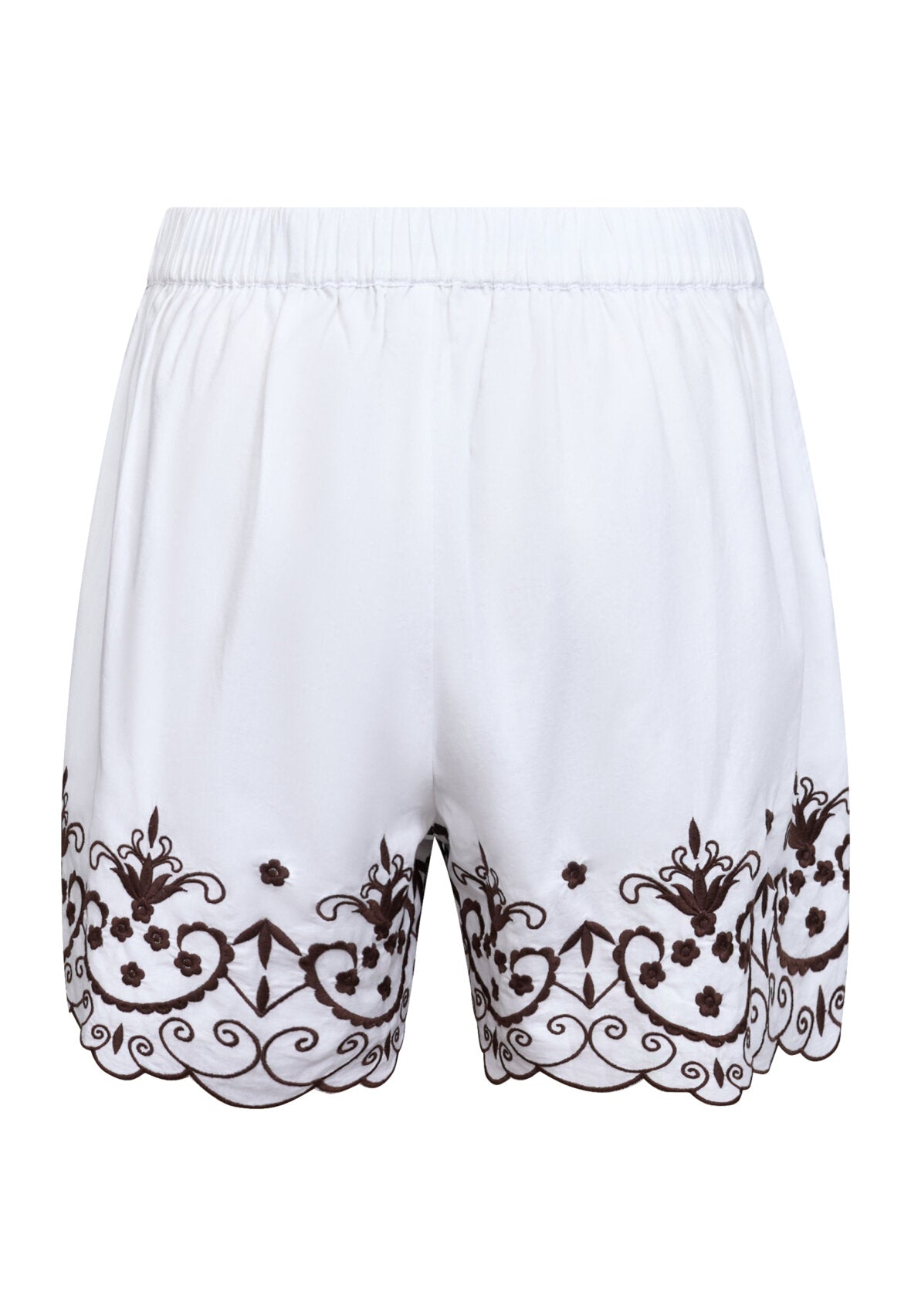 Love & Divine love1547 shorts embrodery white