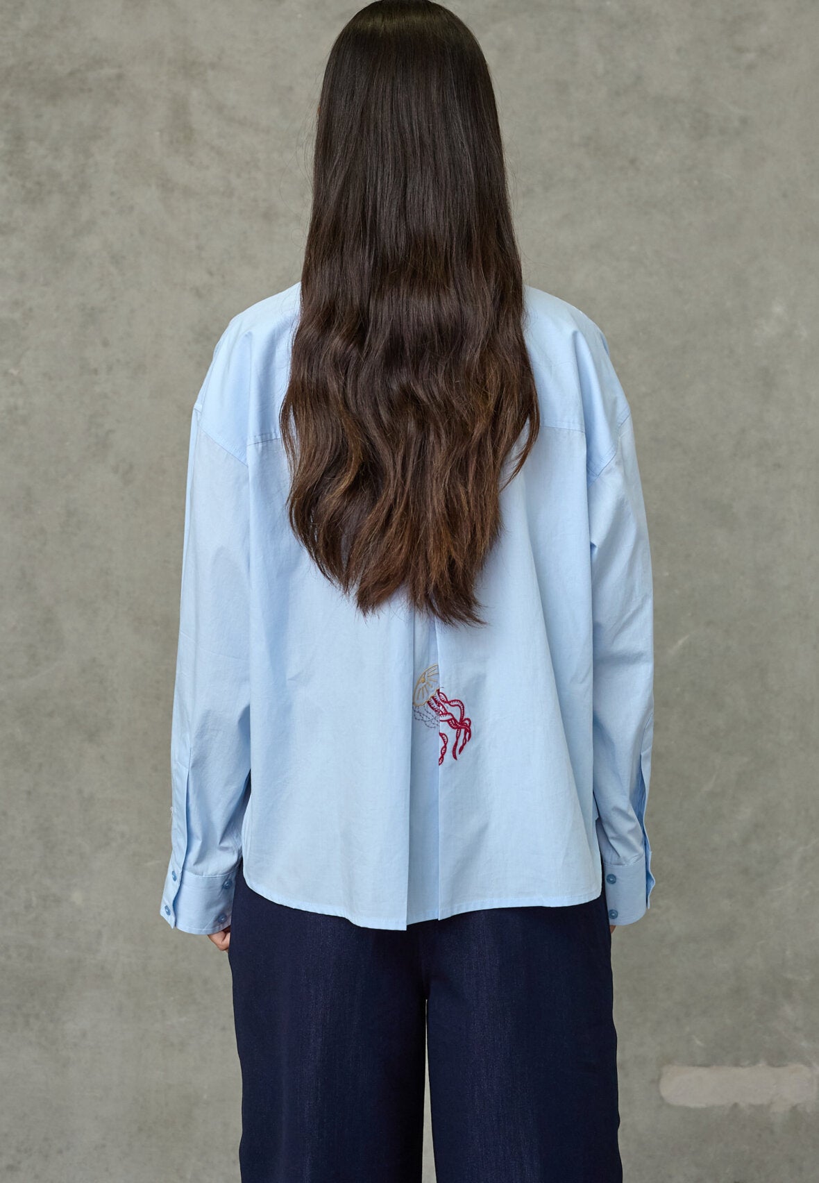 Love & Divine love1555-4 shirt solid blue