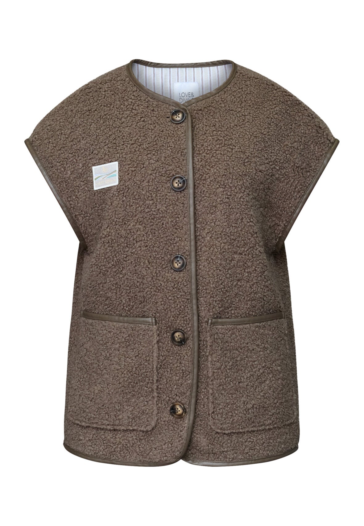 Love & Divine love1588 Teddy vest brown