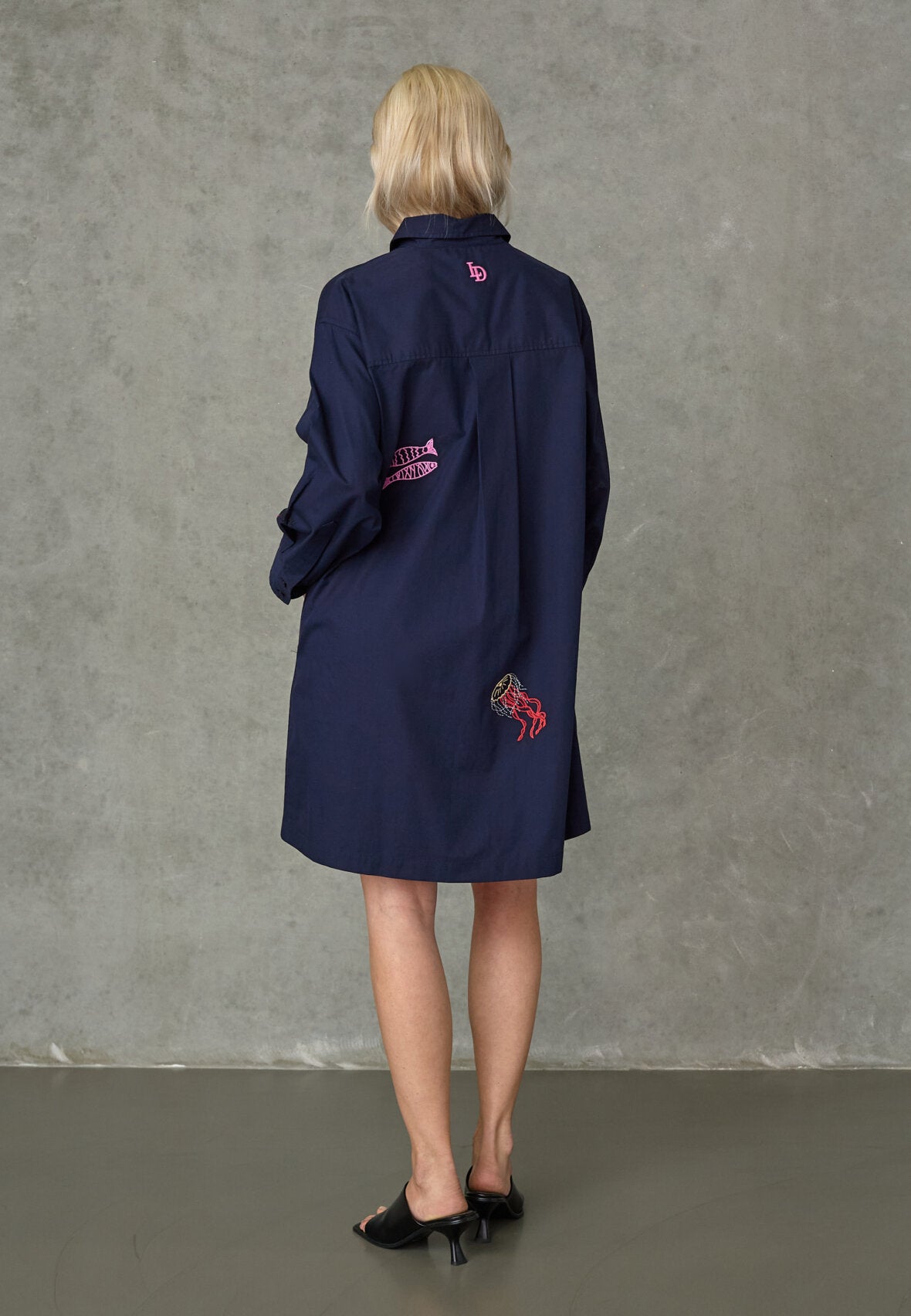 Love & Divine love1589 shirtdress navy