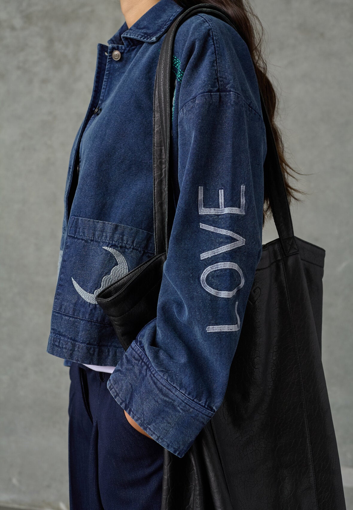 Love & Divine love1612 Denim jacket navy wash