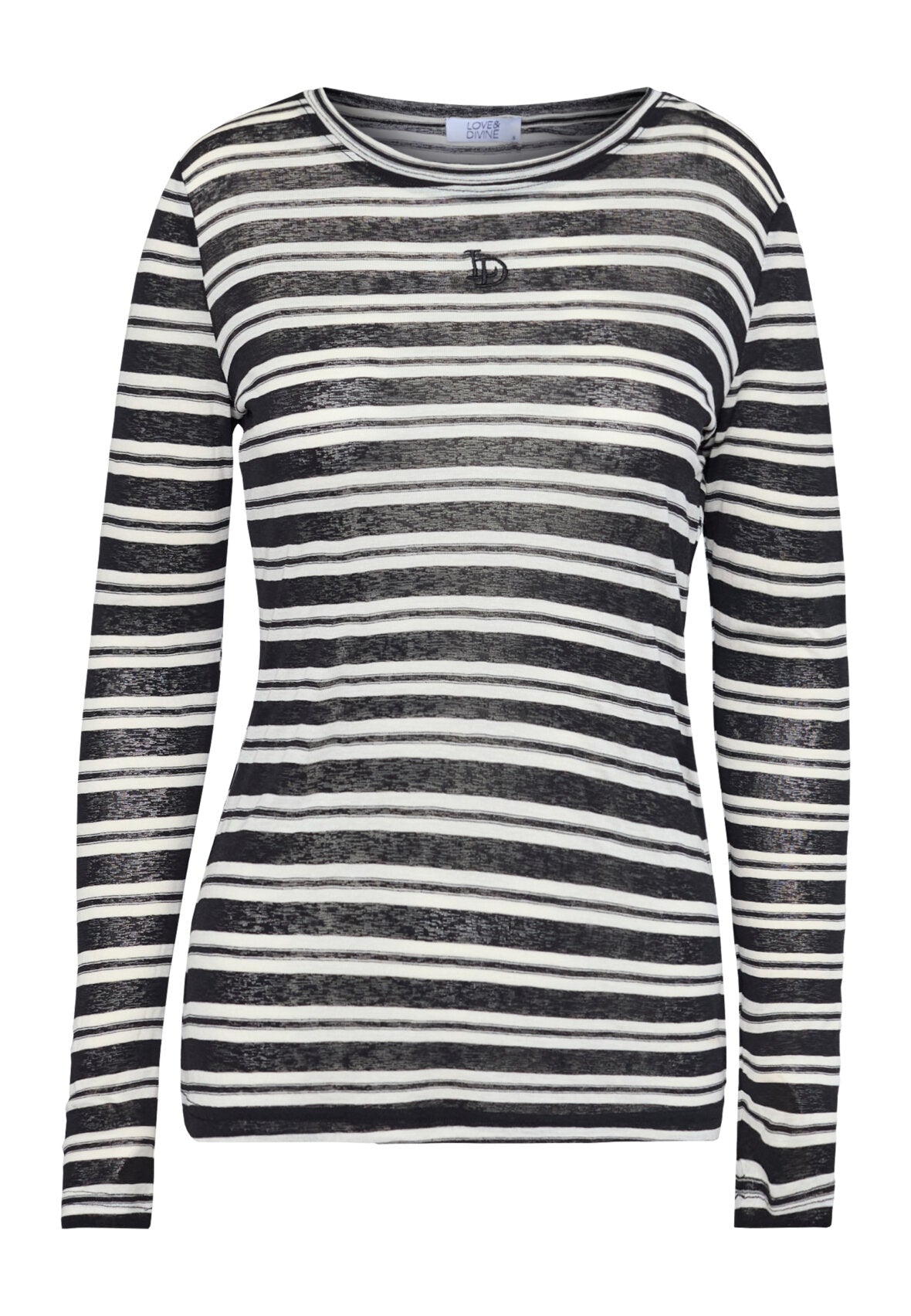Love & Divine love1625 bluse stripe black