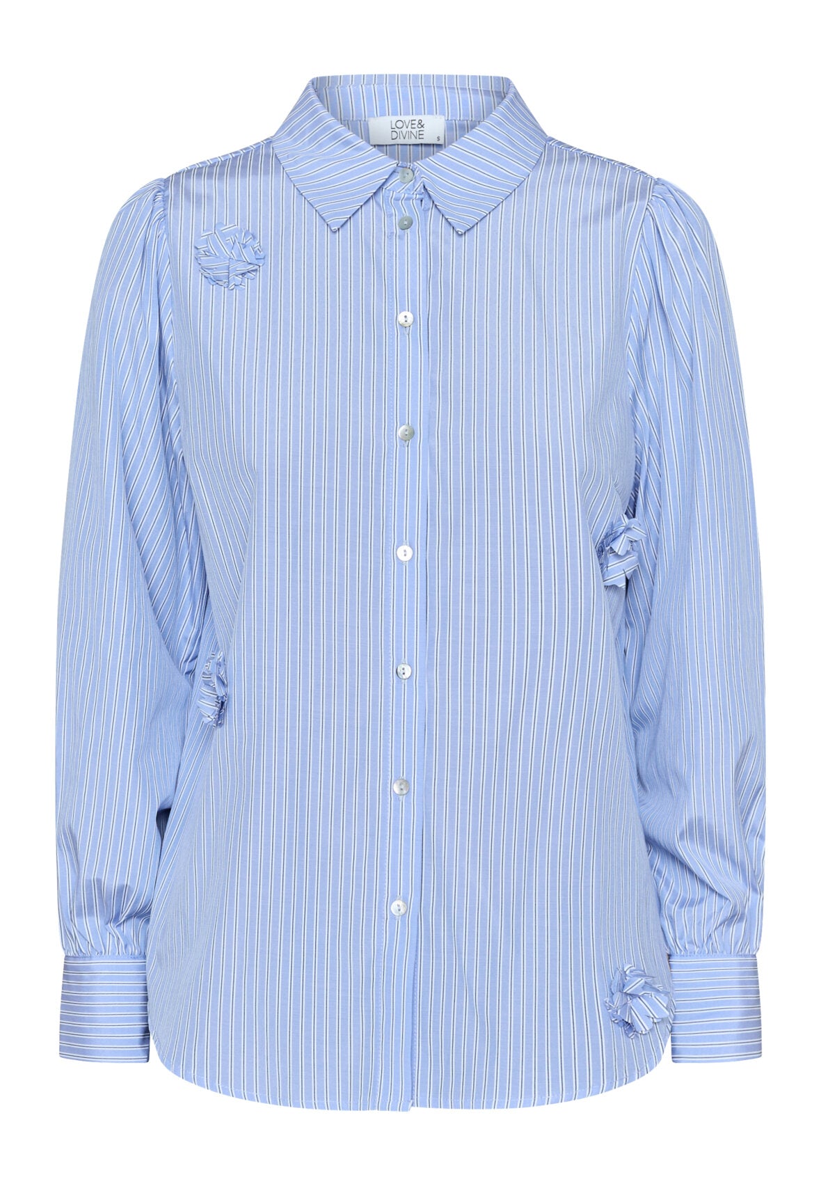 Love & Divine love919-21 shirt stripe blue