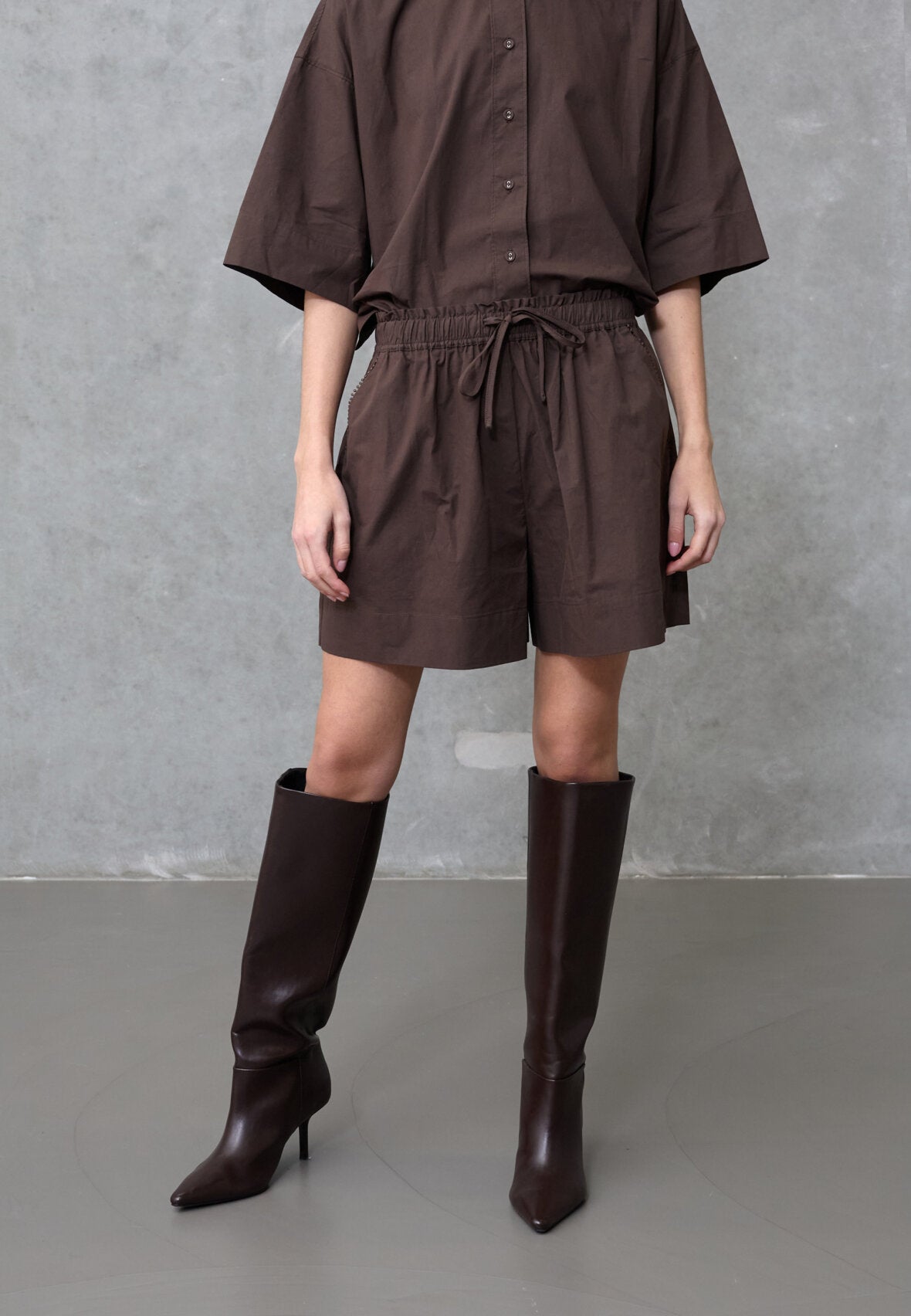 Love & Divine love970-12 shorts cotton chocolate