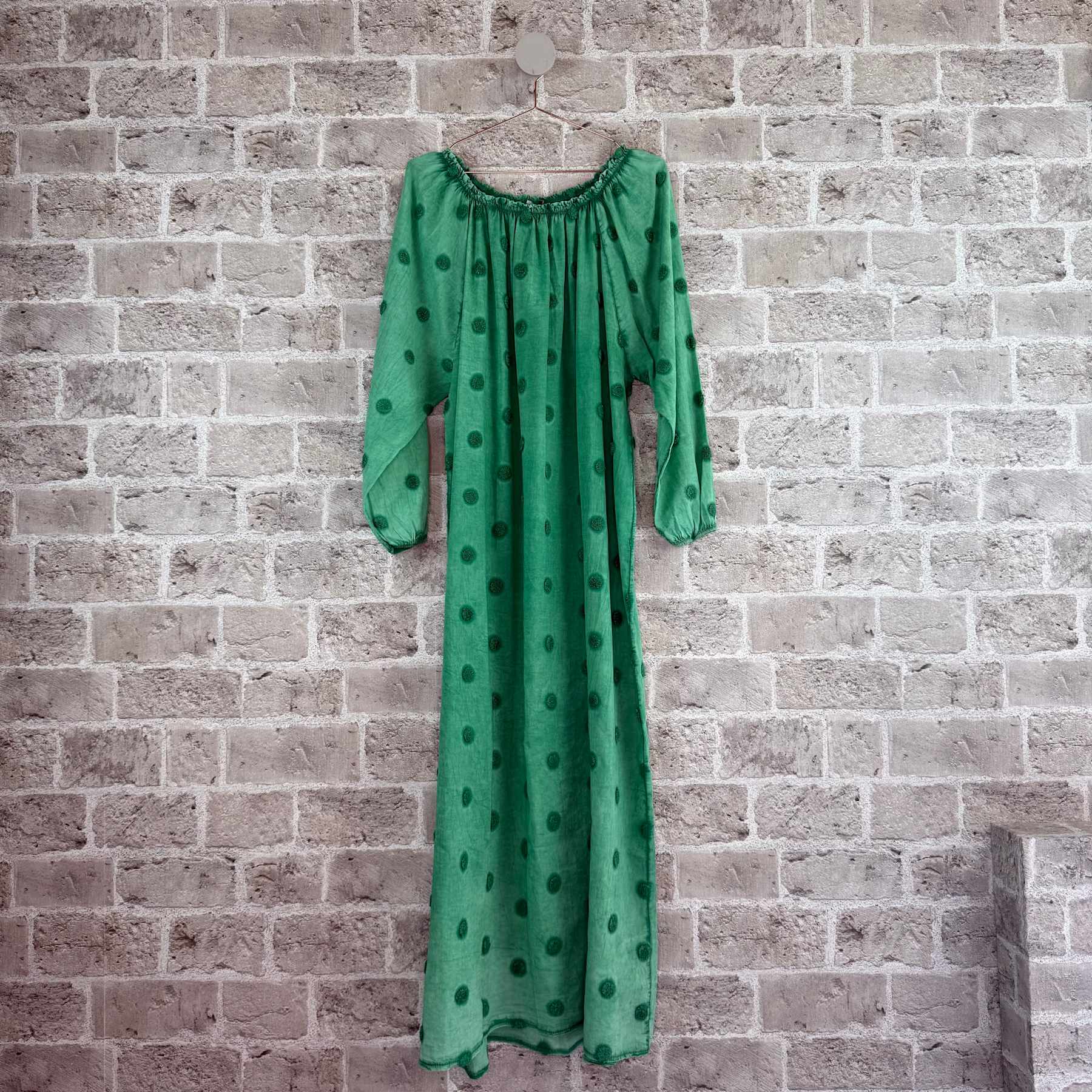 CABANA Living 3808-01 Dot dress green