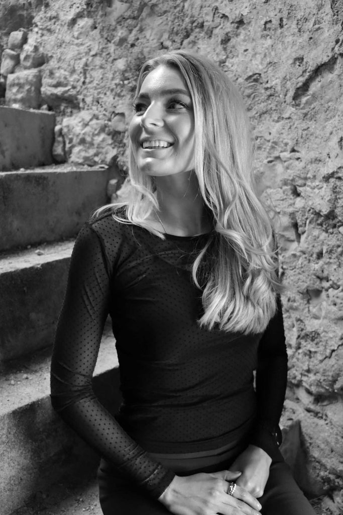 Liberte 22065 mesh LS T-shirt DOT black