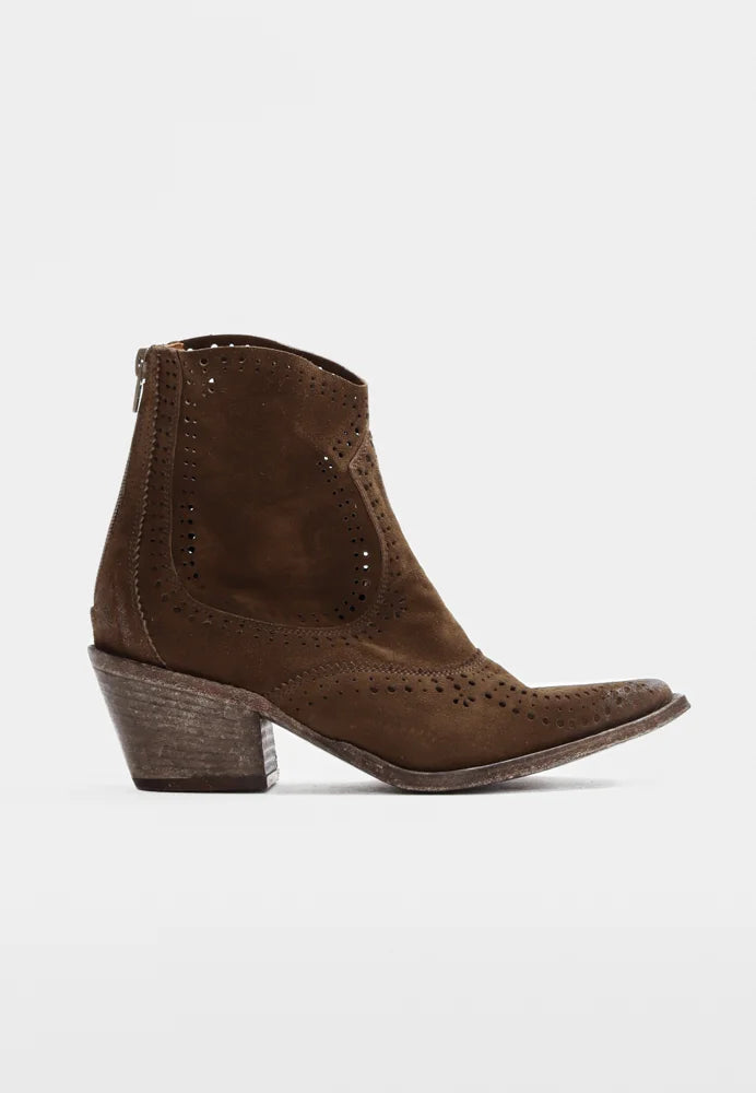 BUKELA Napoli støvle suede wood