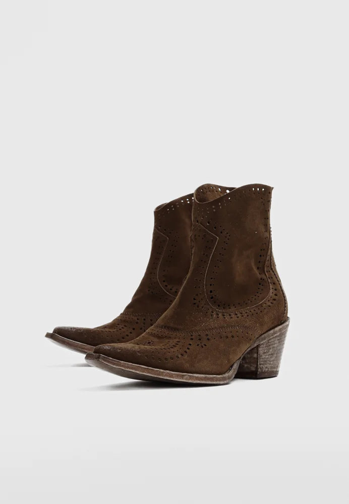 BUKELA Napoli støvle suede wood