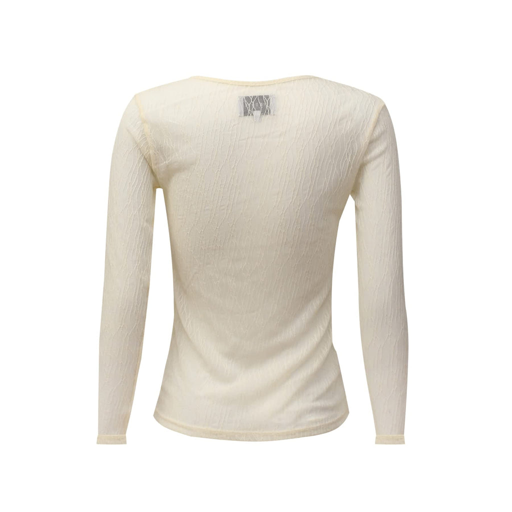 Liberte 21345 Isa LS blouse creme lines