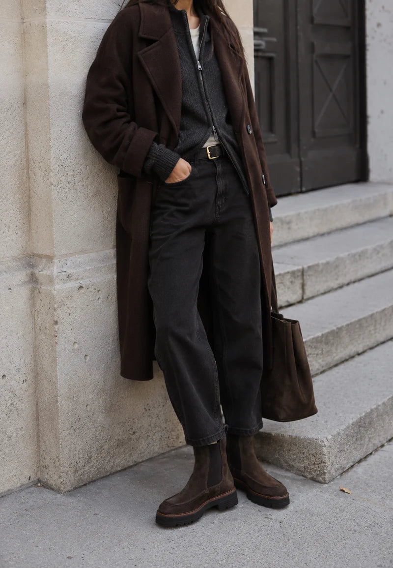 BUKELA Riva støvle suede mole