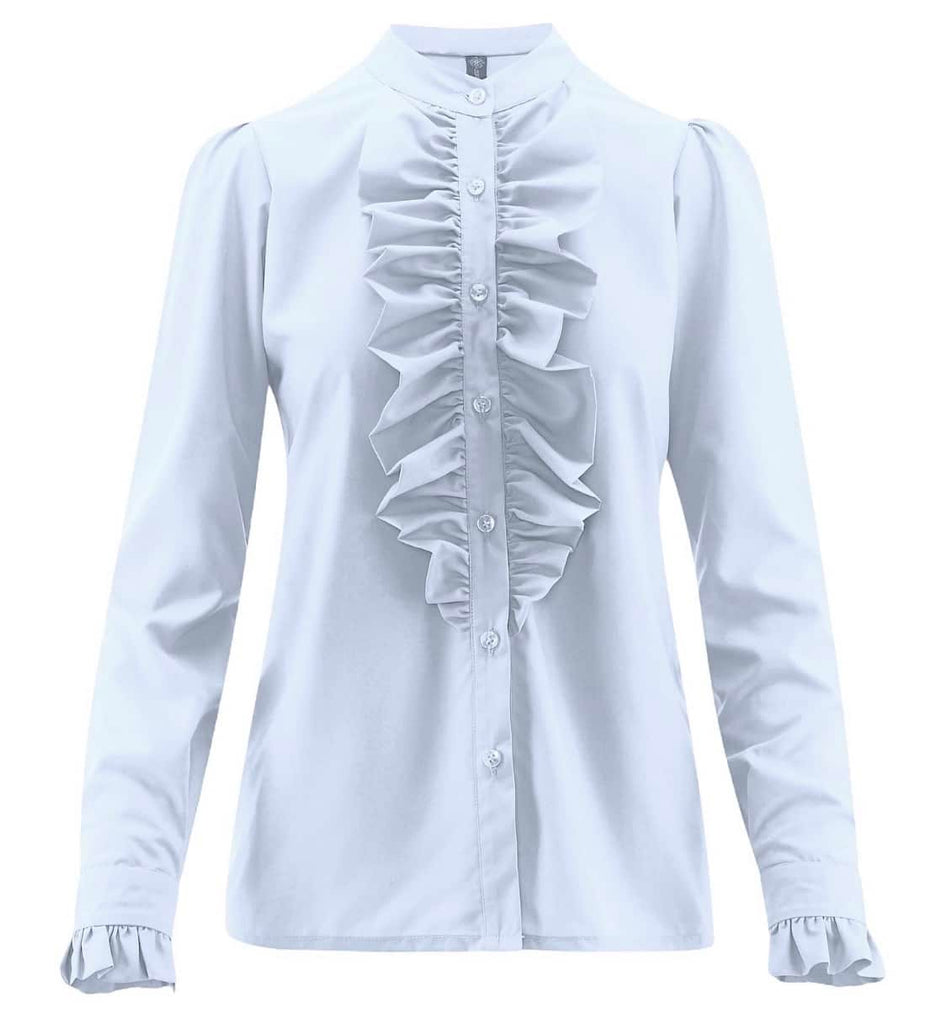 Design By Laerke Queen ruffle shirt white