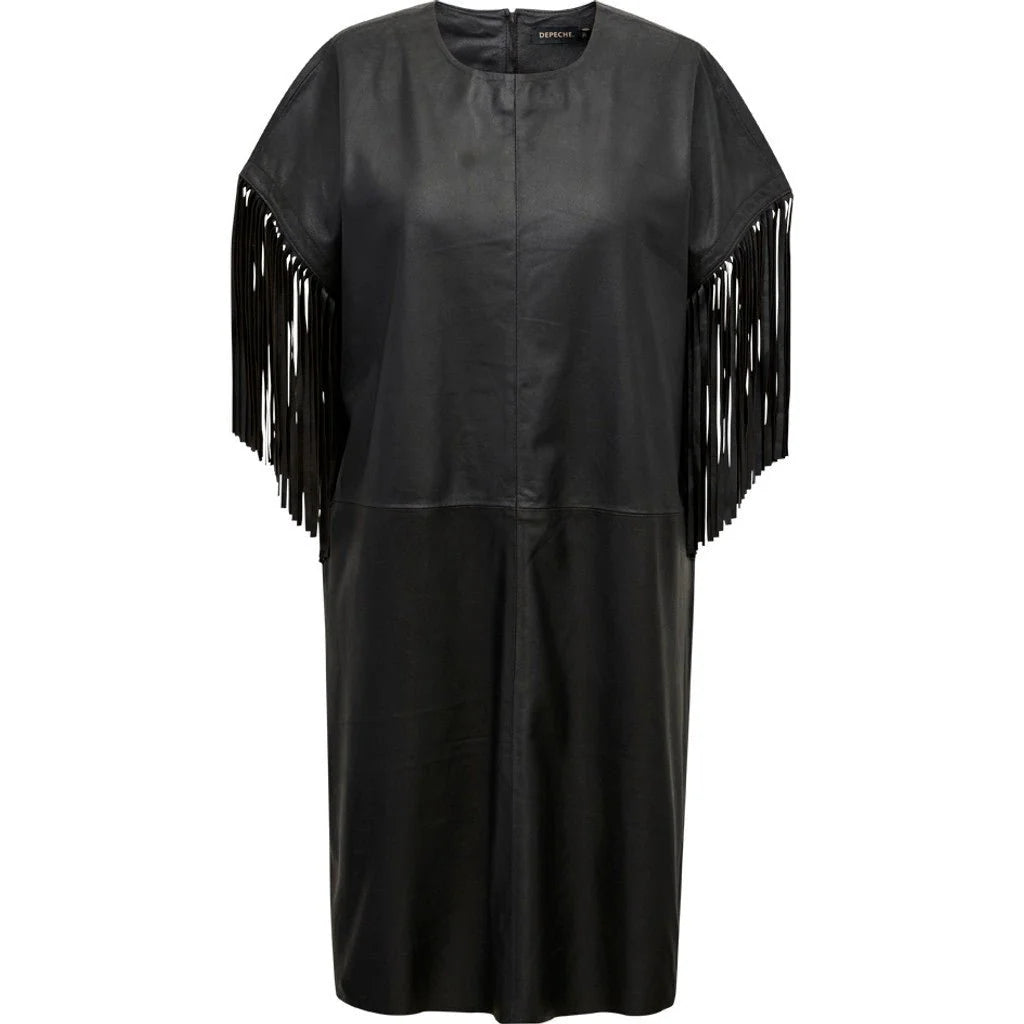 Depeche 51516 Skylar dress fringes black