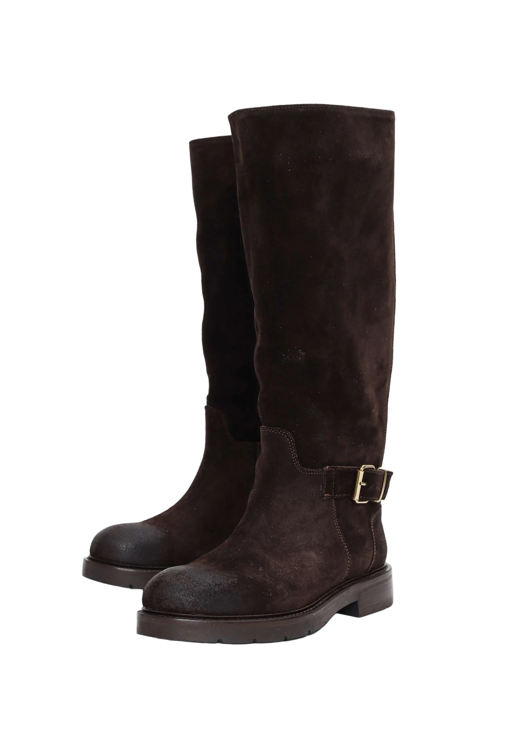 BUKELA Sammy long støvle suede mocca