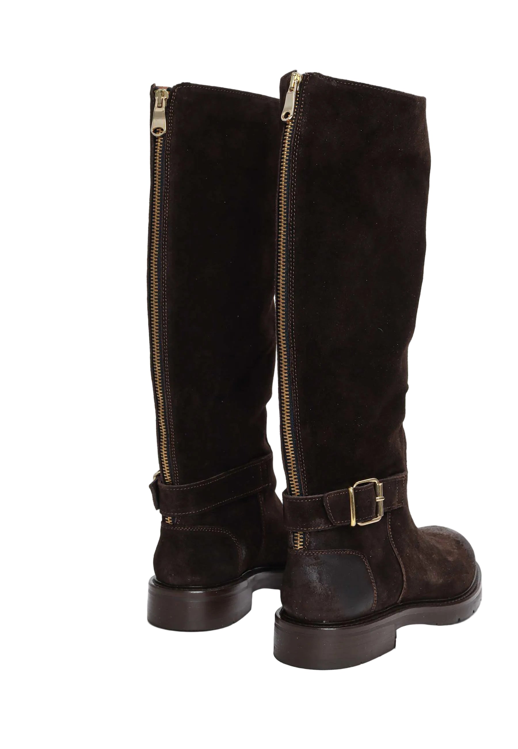 BUKELA Sammy long støvle suede mocca